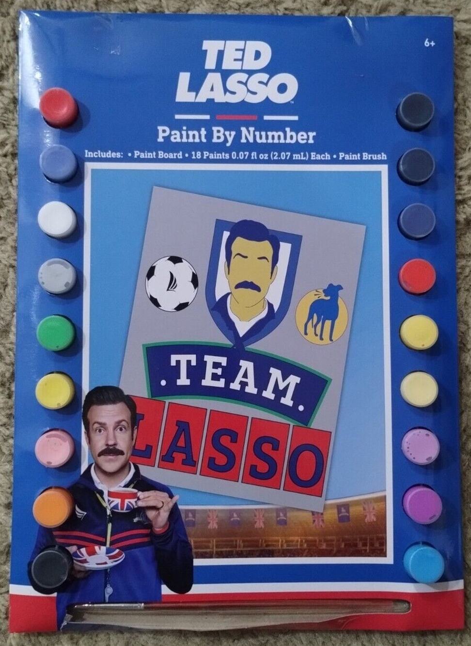 Ted Team Lasso ~ Paint by Number Art Set ~ Paint Board ~ Paints ~ Paint Brush
